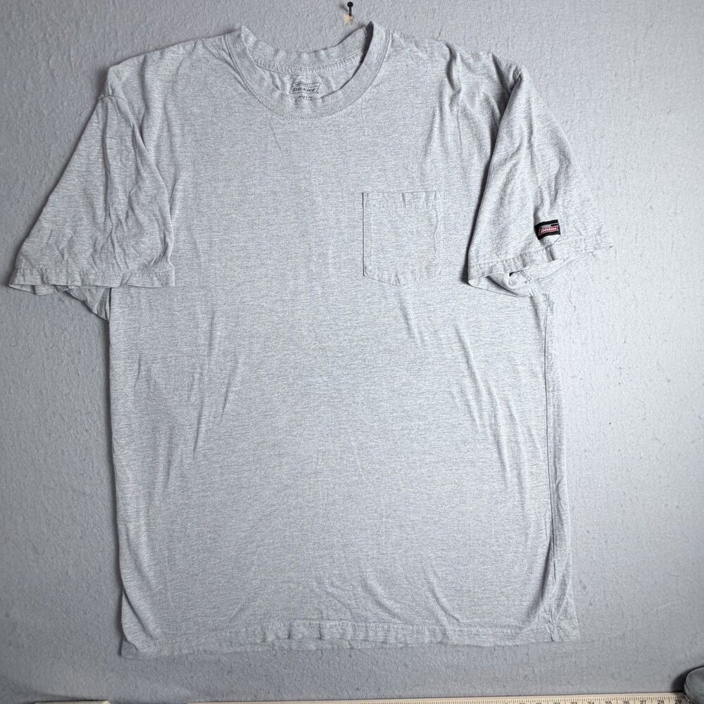 Dickies Men 3XLT Gray TShirt Big/Tall Gray Pocket Workwear Utility Construction